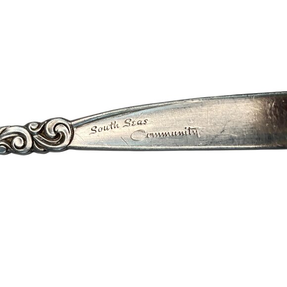Vintage Community South Seas Silverplate Teaspoon 6" Ornate Handle Design B28 - Picture 3 of 5